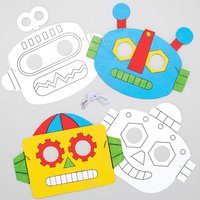 Masken zum Ausmalen Roboter (pro Set 8) Bastelsets