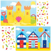 Mosaik-Bastelsets mit Strandmotiven (pro Set 4) Bastelsets