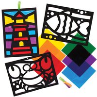 Bastelsets für Deko-Anhänger Leben am Meer mit Buntglas-Effekt (pro Set 6) Bastelsets