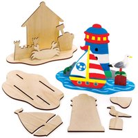 Strand Holzbastelset (pro Set 4) Basteln mit Holz