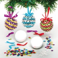 Bastelset für Pailletten Deko-Anhänger (pro Set 3) Bastelaktivitäten zu Weihnachten