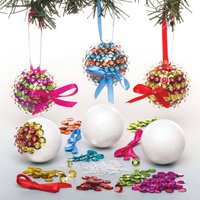 Christbaumkugel-Bastelsets Pailletten (pro Set 3) Bastelaktivitäten zu Weihnachten