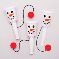 Schneemann Fangball-Spiele (pro Set 5) Mitgebsel