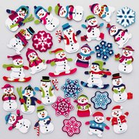 Moosgummi-Aufkleber Schneemann (pro Set 200) Bastelbedarf zu Weihnachten