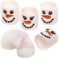 Schneemann Mini Federn (pro Set 12) Weihnachtsspielzeug