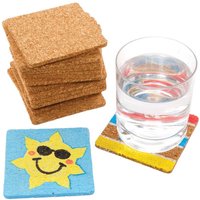Quadratische Korkuntersetzer Großpackung (pro Set 30) Bastelsets
