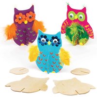 3D Eule aus Holz zum Aufstellen (pro Set 6) Basteln mit Holz