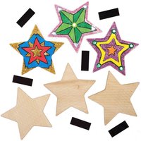 Holzmagneten Stern (pro Set 12) Bastelaktivitäten zu Weihnachten