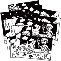 Steinzeit Samtbilder zum Ausmalen (pro Set 10) Bastelsets