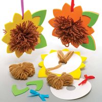 Sonnenblumen Bommelset (pro Set 3) Bastelsets