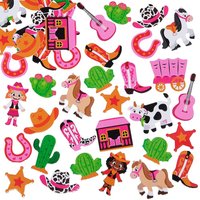 Cowgirl Moosgummi-Sticker (pro Set 120)