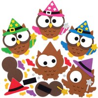 Zauberer Eulen Mix & Match Magnet Bastelsets (pro Set 8) Halloween-Basteleien