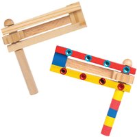 Holzrasseln (pro Set 2) Basteln mit Holz