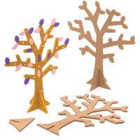 Schmuckbäume aus Holz (pro Set 2) Basteln mit Holz