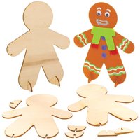 Holzdeko Lebkuchenmännchen zum Aufstellen (pro Set 6) Bastelblanks & Basen