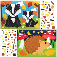 Mosaik-Bastelsets Waldtiere (pro Set 4) Bastelsets