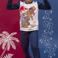 Baronio Sconto del 20% su pigiama in cotone felpato Jurassic World navy per bambini