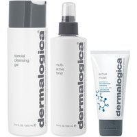 Dermalogica Special Cleansing Gel 250ml, Multi-Active Toner 250ml & Ac