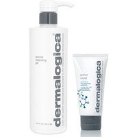 Dermalogica Special Cleansing Gel 500ml & Active Moist 100ml Duo