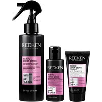 Redken Acidic Color Gloss Leave In Heat Protectant 190ml, Shampoo 75ml and Conditioner 50ml Pack