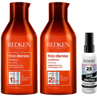 PACK Redken PACK Frizz Dismiss Shampoo 300ml, Conditioner 300ml and One United 30ml