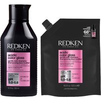 Redken Acidic Color Gloss Shampoo 300ml & Refill Pouch 500ml Duo