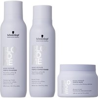 Schwarzkopf BlondMe Bond Repair Purple Shampoo 300ml, BlondMe Purple C