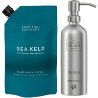 Scottish Fine Soaps Sea Kelp Marine Spa Pouch 1.2ltr & Refillable Alum