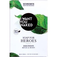 I Want You Naked Duschseife Soap For Heroes Minze & Mohn 100 g