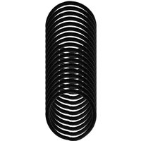 Denman Zopfgummis 4 mm Schwarz 18-er Karte