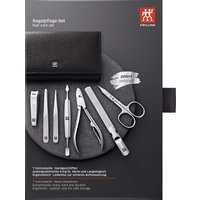 ZWILLING Beauty Druckknopf-Etui, Rindleder, schwarz, 7-tlg.