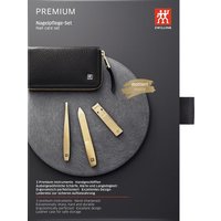 ZWILLING Beauty Reißverschluss-Etui, Rindleder, schwarz, 3-tlg.