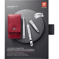 ZWILLING Beauty Taschen-Etui, Rindleder, rot, 3-tlg.