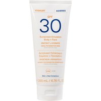 Korres Yoghurt Sonnenschutz-Emulsion für Körper und Gesicht 200 ml SPF30