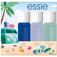 Essie Sommer-Nagellack-Set offshore only: Mini Trio Kit, 92 aruba blue, 374 saltwater happy, 99 mint candy apple Nagellack Set 15ml