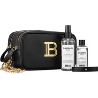 Balmain Hair Couture Signature Pouch Black Gold (Leave in, Argan Elixir, Barrette Medium Black)