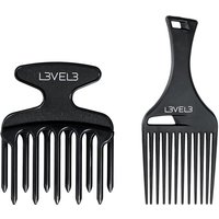 L3VEL3 Hair Pick Comb Set