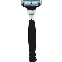 Erbe Shaving Shop Rasierer schwarz matt, Gillette Mach 3