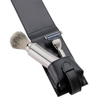 Erbe Shaving Shop Rasierset dreiteilig in Ledertasche 13 x 7, schwarz