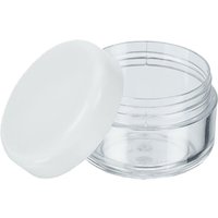 Fantasia Kosmetik-Dose, Kunststoff, weißer Deckel, für 6 ml, Ø 2,9 cm, Höhe: 2 cm