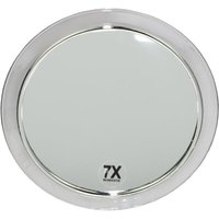 Fantasia Spiegel mit 3 Saugnäpfen, Acryl mit Silberring, 7-fach Vergrößerung, Ø 19 cm