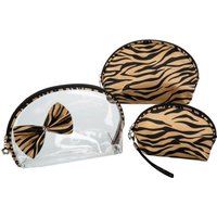 Kosmetiktaschenset mit Tigermuster