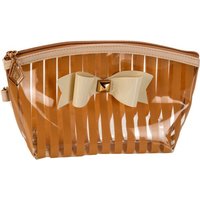 Kosmetiktasche gestreift mit Schleife und Trageschlaufe