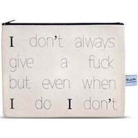 4LOU Vanity Bag Don't give a F* - 100% Canvas Swarovski Applikationen