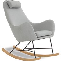 SalesFever Schaukelstuhl Grau Textil Eiche Massivholz Kufen – Rabatt 14.2908181493 % ! SalesFever Schaukelstuhl Grau Textil Eiche Massivholz Kufen – Rabatt 14.2908181493 % !