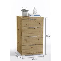 Pol Power Beimöbel Nachtkommode 4 Schubkästen Holzwerkstoff Dekorfolie 46x79x42 cm – Rabatt 39.0576923077 % ! Pol Power Beimöbel Nachtkommode 4 Schubkästen Holzwerkstoff Dekorfolie 46x79x42 cm – Rabatt 39.0576923077 % !