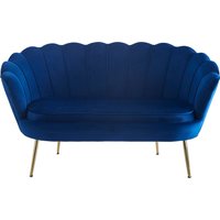 SalesFever Muschelsofa aus Samt Dunkelblau Beine Chrom Gold 136x77x78 cm – Rabatt 27.6747503566 % ! SalesFever Muschelsofa aus Samt Dunkelblau Beine Chrom Gold 136x77x78 cm – Rabatt 27.6747503566 % !