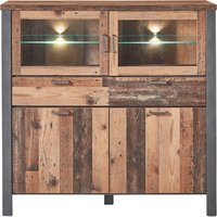 Innostyle Cardiff Highboard Used Style Optik Dark Holzwerkstoff/Glas inkl. LED Beleuchtung – Rabatt 32.0112540193 % ! Innostyle Cardiff Highboard Used Style Optik Dark Holzwerkstoff/Glas inkl. LED Beleuchtung – Rabatt 32.0112540193 % !