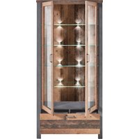 Innostyle Cardiff Vitrine Used Style Optik Dark Holzwerkstoff/Glas inkl. LED Beleuchtung – Rabatt 30.0306122449 % ! Innostyle Cardiff Vitrine Used Style Optik Dark Holzwerkstoff/Glas inkl. LED Beleuchtung – Rabatt 30.0306122449 % !