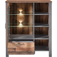 Innostyle Cardiff Highboard Used Style Optik Dark Holzwerkstoff/Glas inkl. LED Beleuchtung – Rabatt 31.951417004 % ! Innostyle Cardiff Highboard Used Style Optik Dark Holzwerkstoff/Glas inkl. LED Beleuchtung – Rabatt 31.951417004 % !